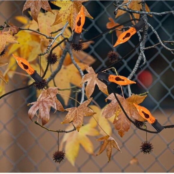 Set of 20 Orange flickering LED String Lights NIB 7ft 8” New in box. - Picture 2 of 11